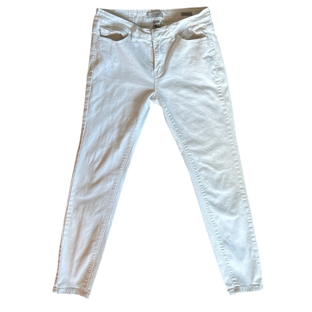 Judy Blue White Mid Rise Skinny Fit Jeans